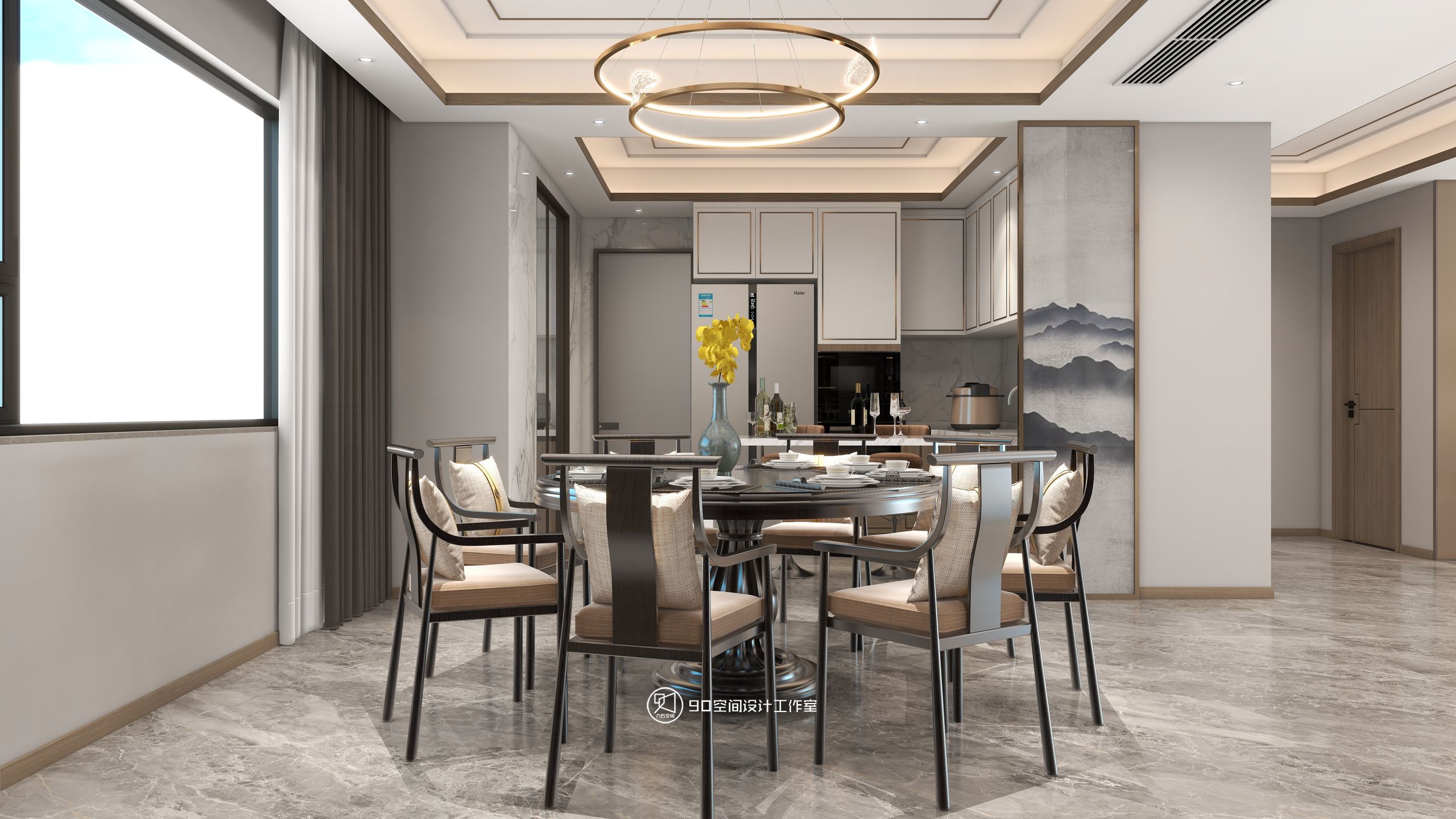 西楼别序新中式风格丨90 空间设计-13