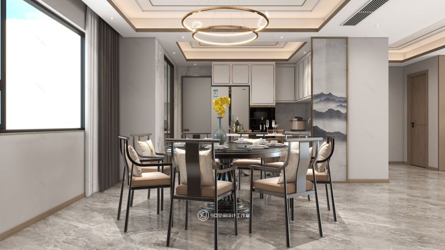 西楼别序新中式风格丨90 空间设计-13