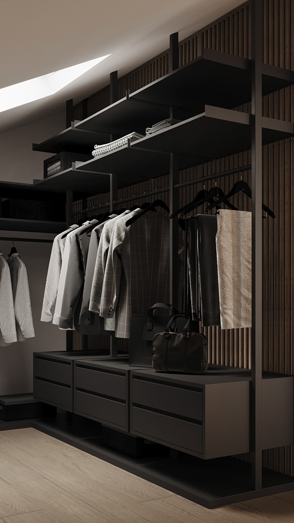 107㎡高级灰色系公寓设计-9