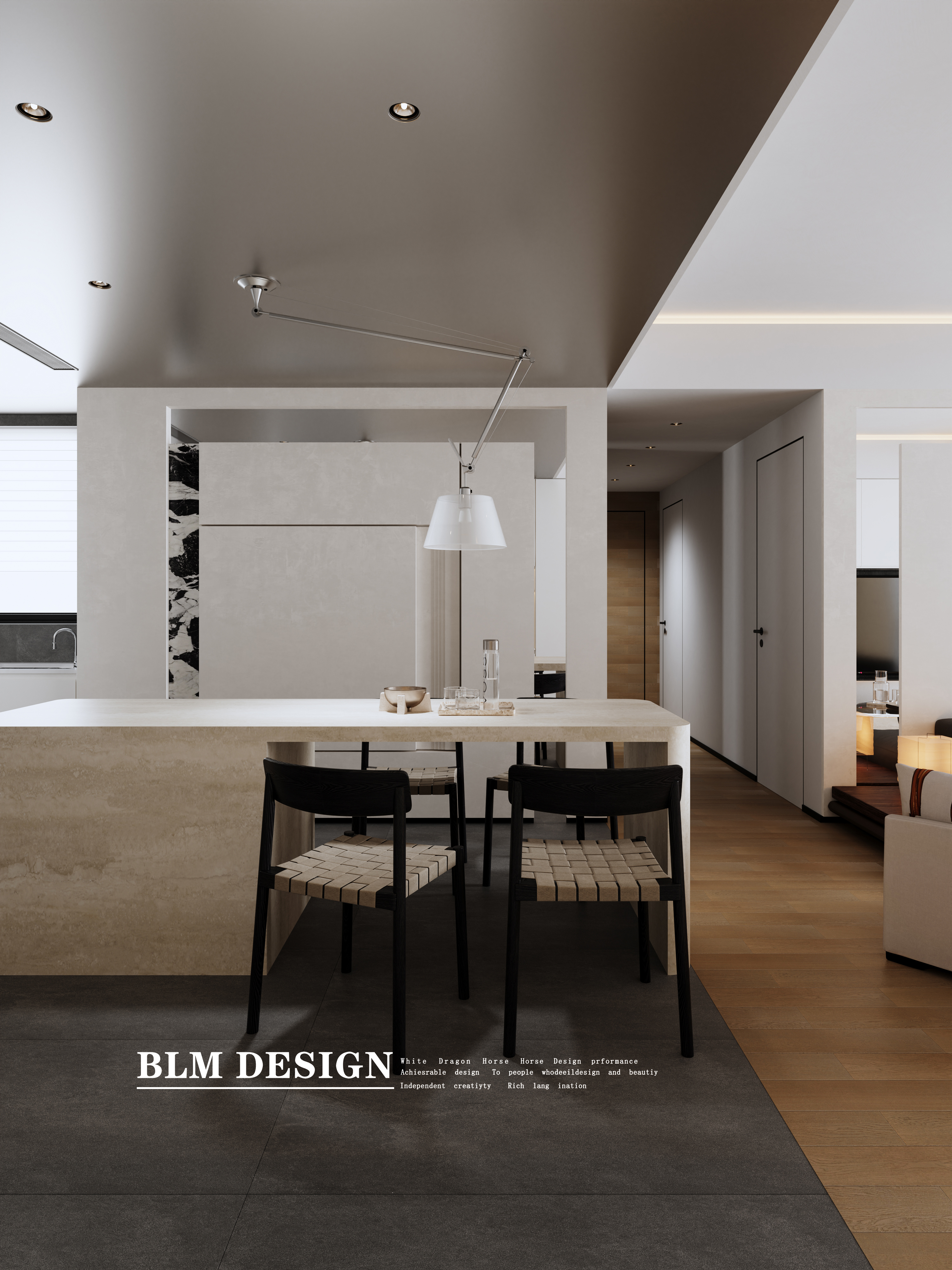 现代黑白灰-白龙马效果图-2