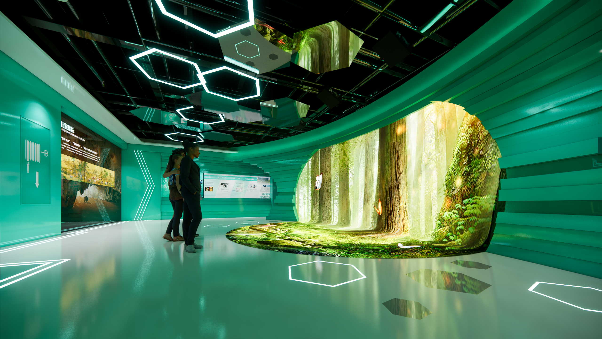 某生物制药企业企业展厅-1