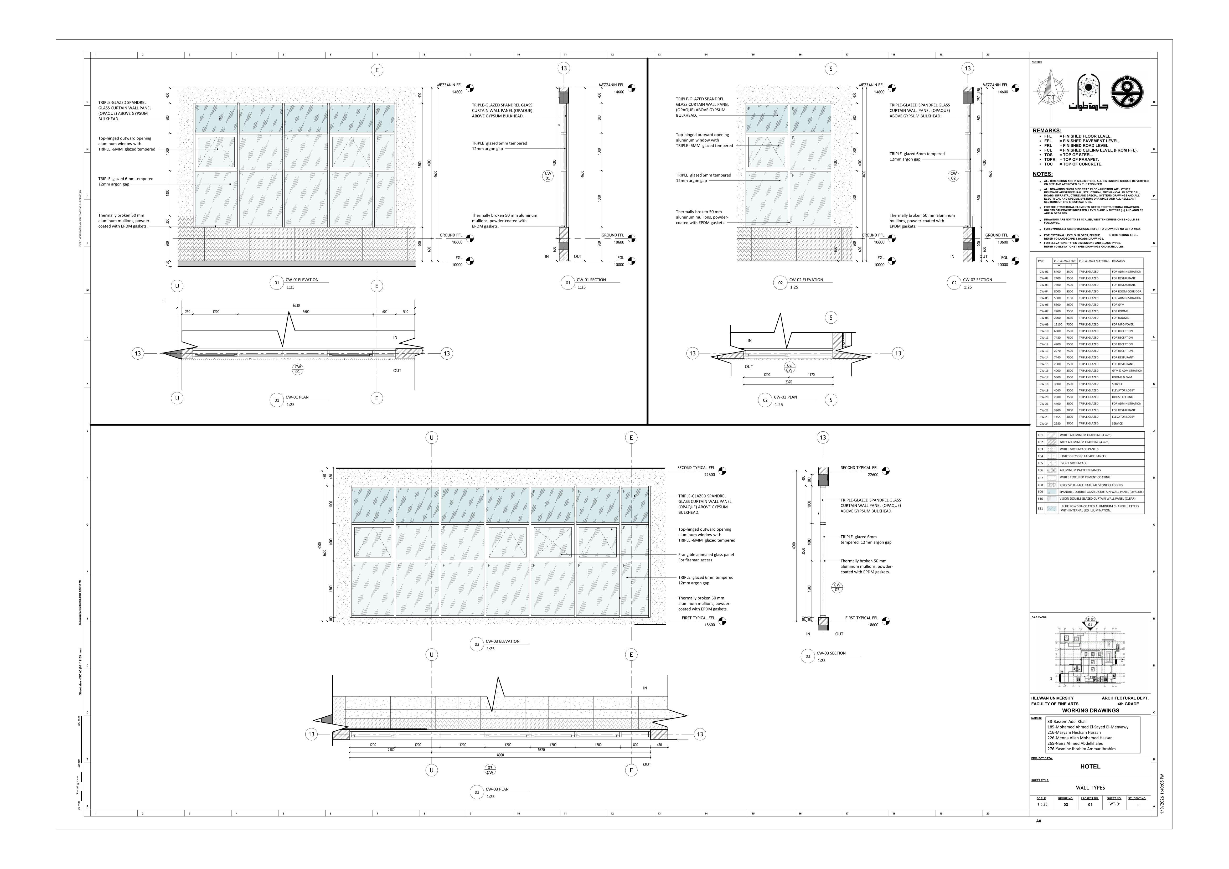 Blue Hotel | 3-Star Hotel Working Drawings-110