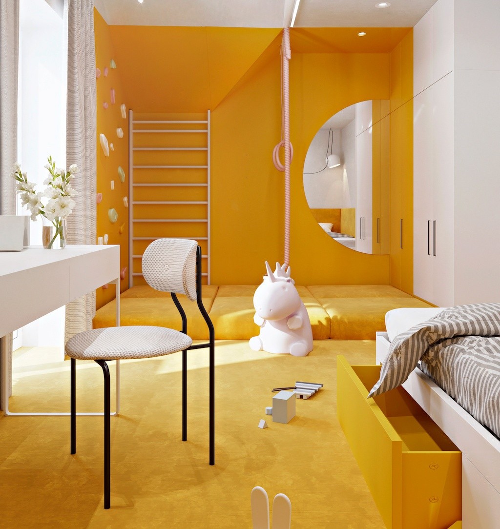 120㎡乌克兰基辅 --糖果色系住宅-17