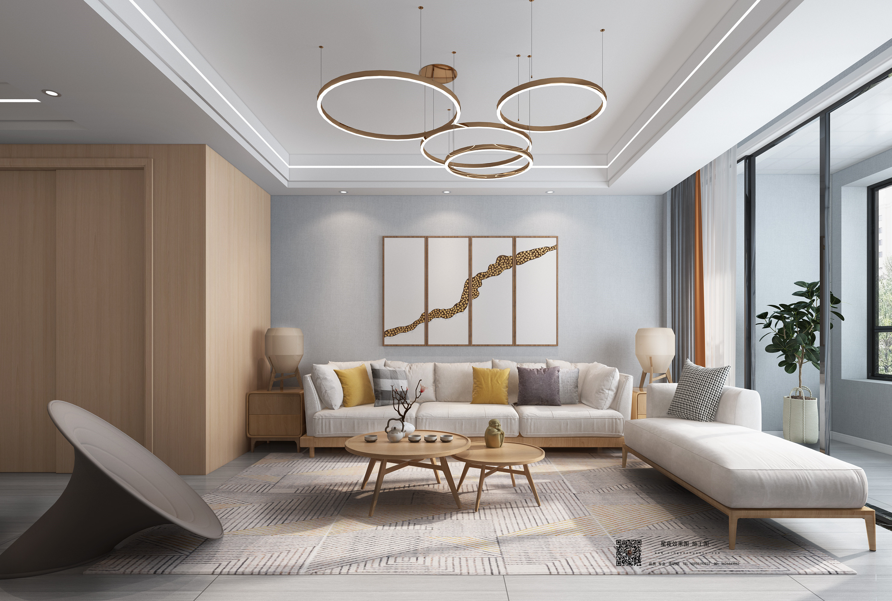 现代简约轻奢家居设计，打造通透休闲空间-1