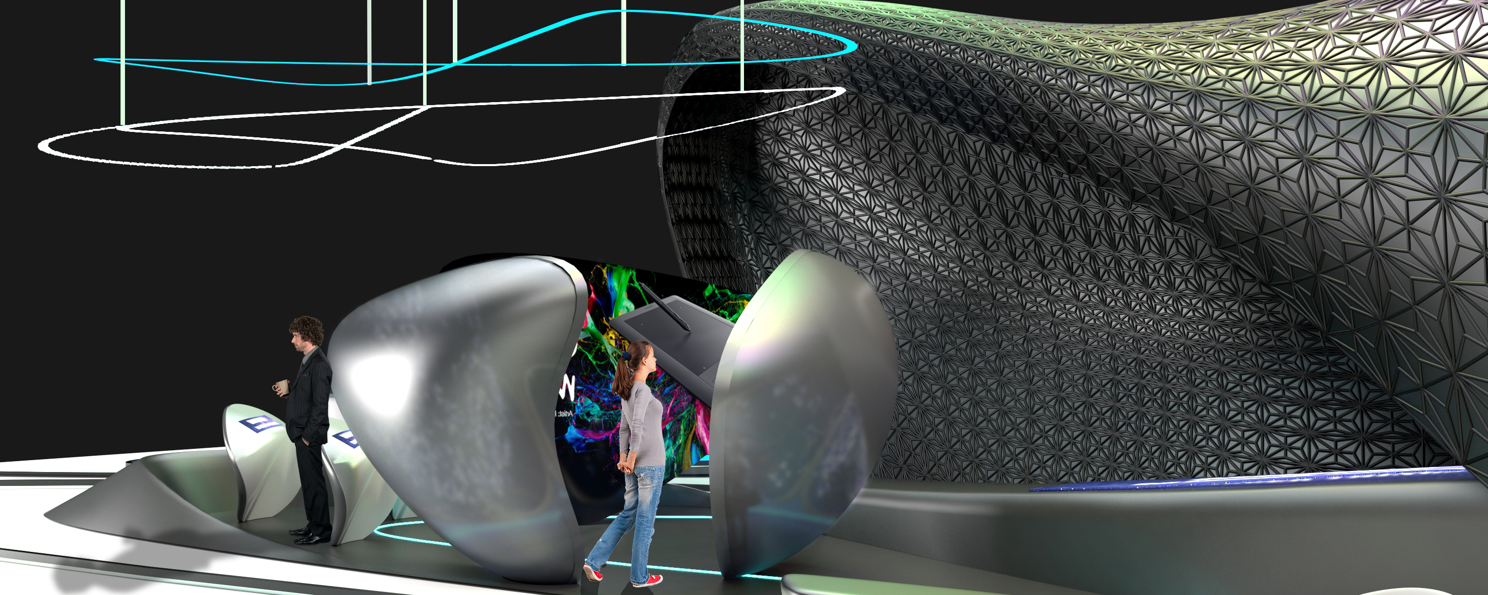 Wacom 展览摊位设计-22