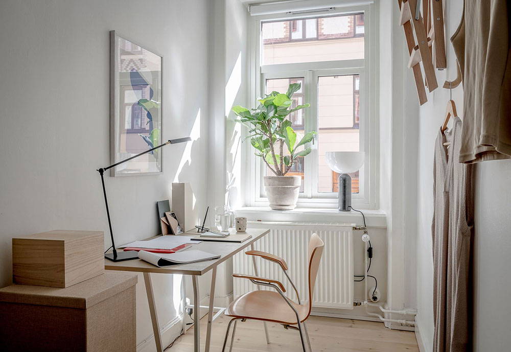 瑞典 84 平米粉色餐厅公寓设计-18