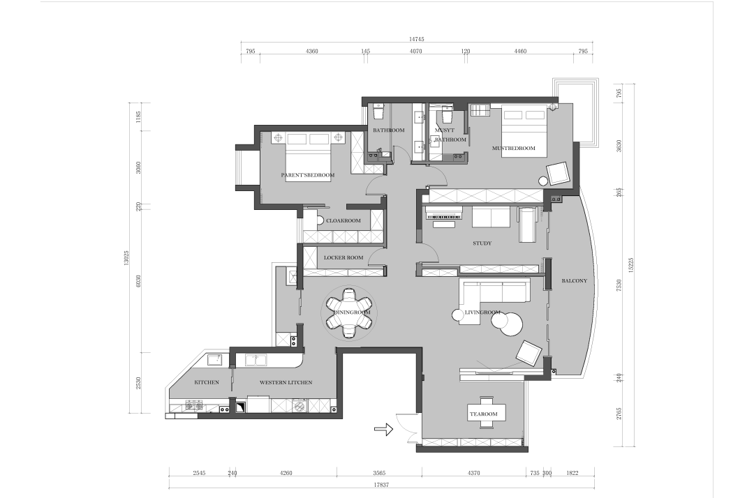 现代平层装修丨芜湖鸿鹄设计-9