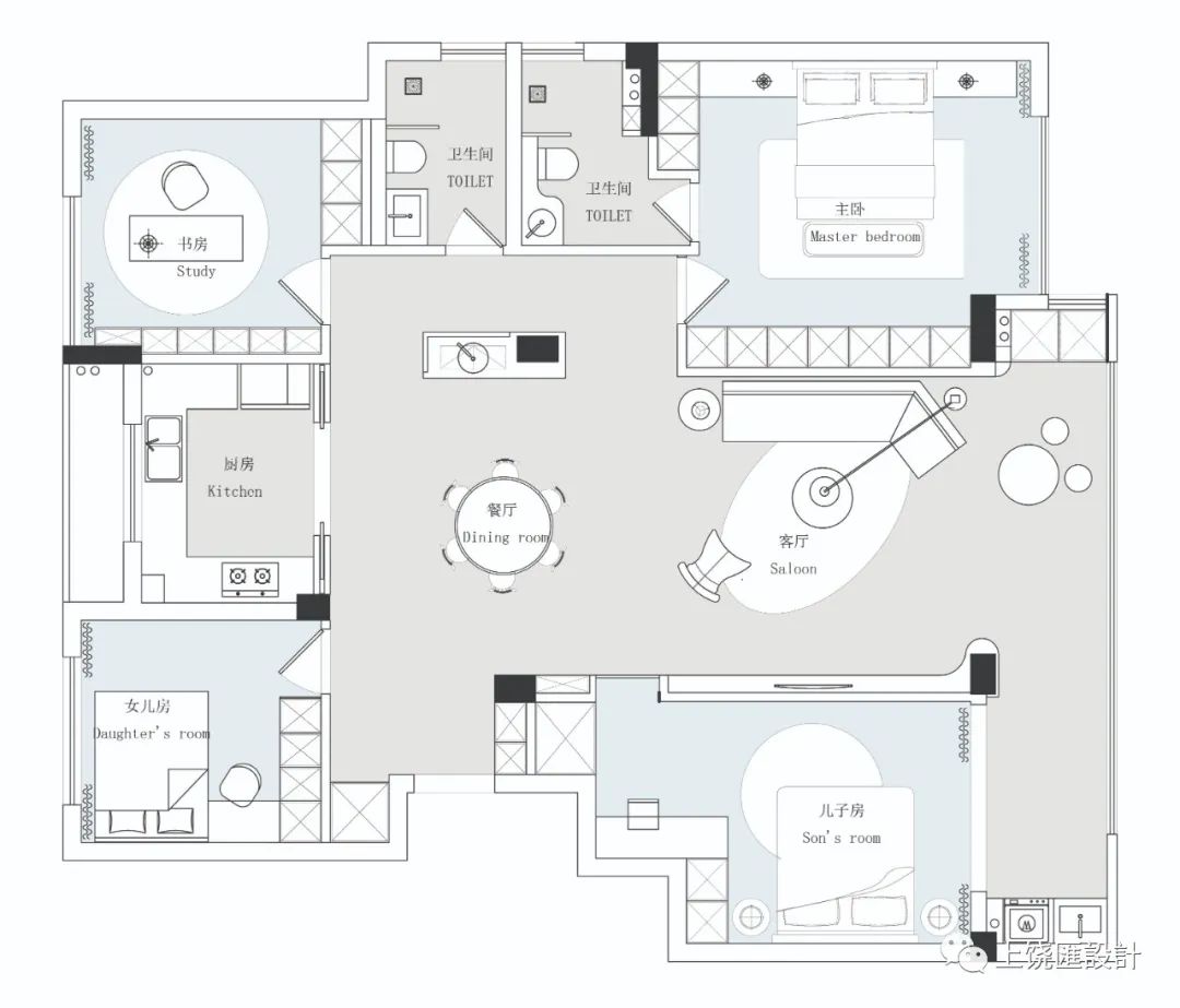奶油白与原木色居住空间设计丨红石空间设计-36