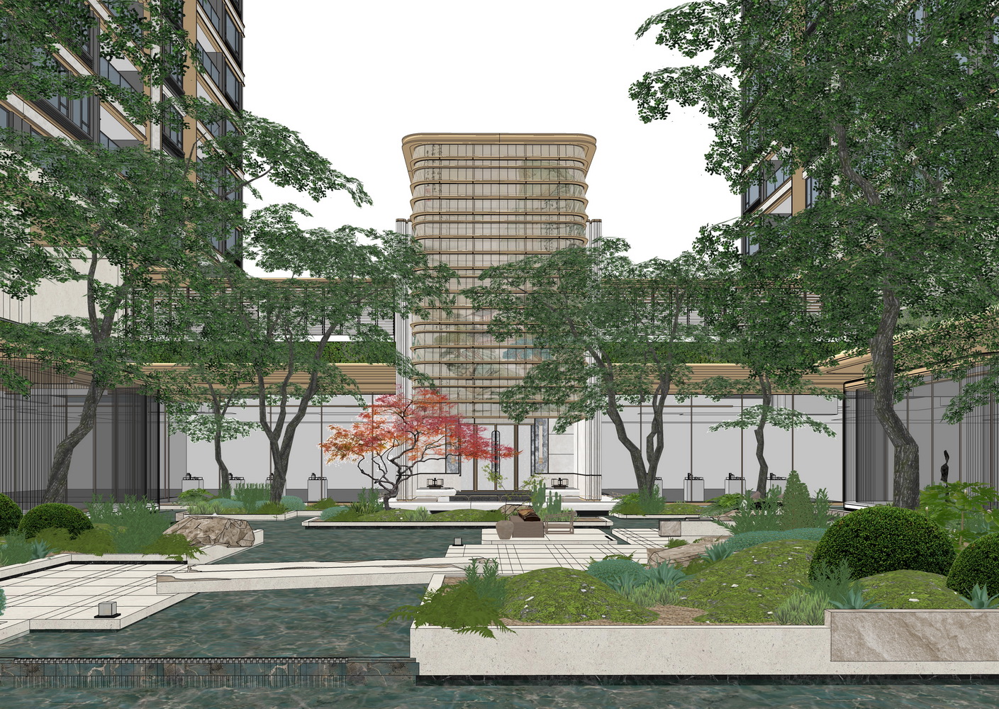 佳乐润玺示范区下沉空间SU模型-0