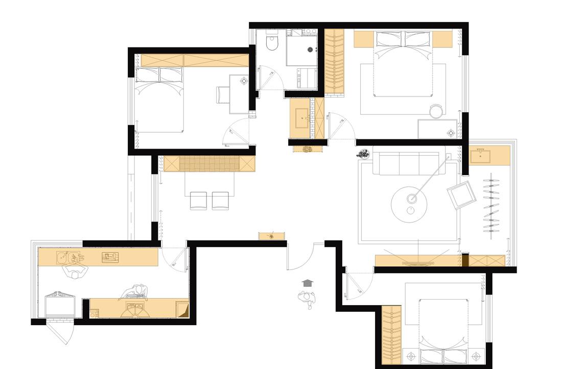 温馨小三室,打造实用储物空间-24