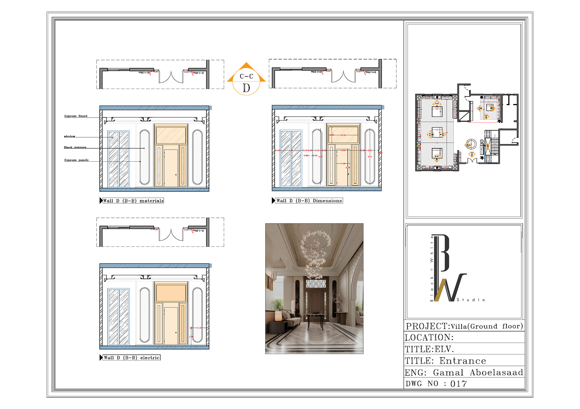 别墅室内设计  首层丨Black N White studio-24