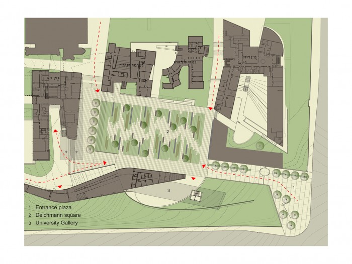 本古里安大学入口广场（注：BGU一般指本古里安大学，Ben-Gurion University） 丨以色列贝尔谢巴丨Chyutin Architects-2