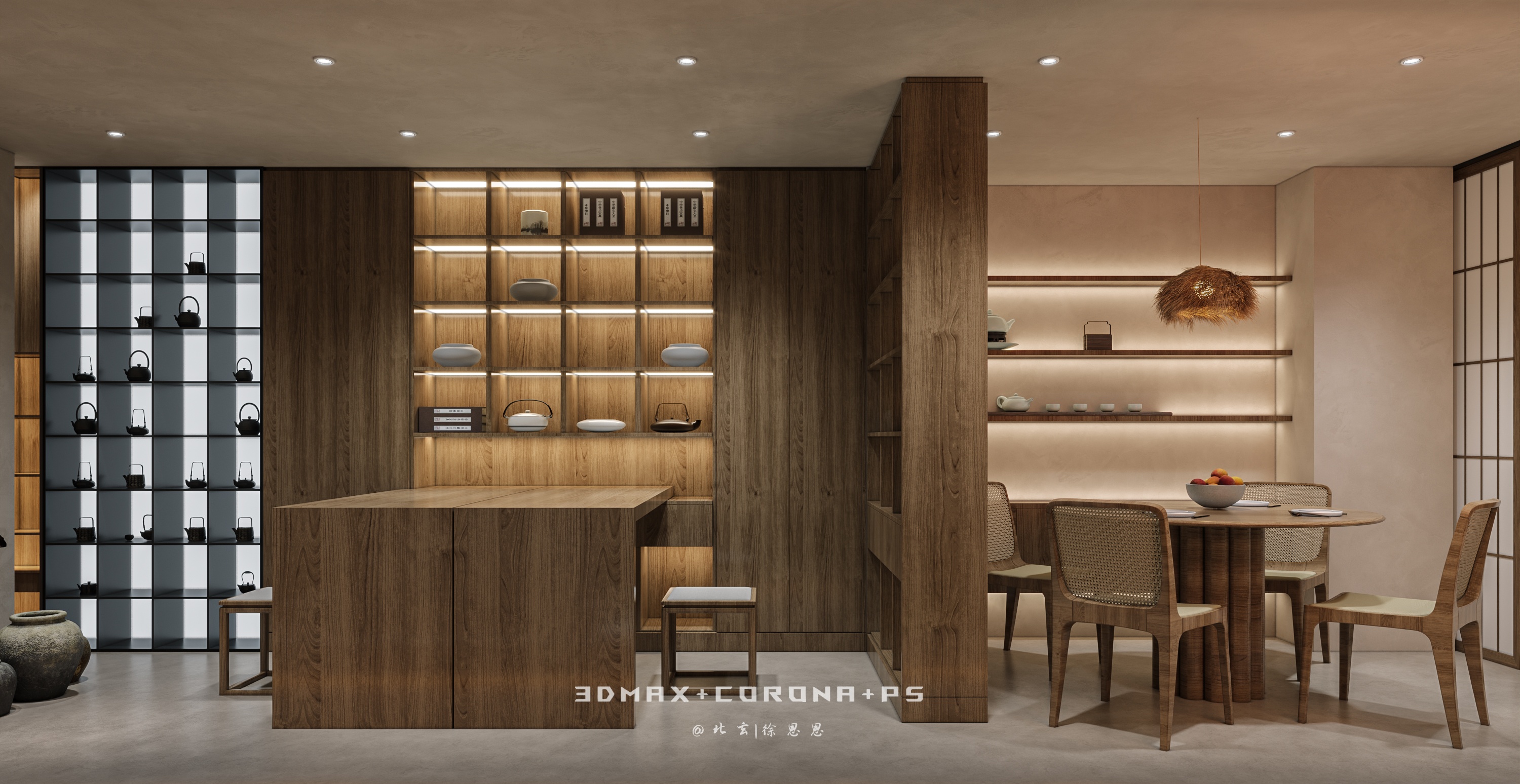 灰调侘寂 × 原木禅风：收藏店的东方美学叙事-3