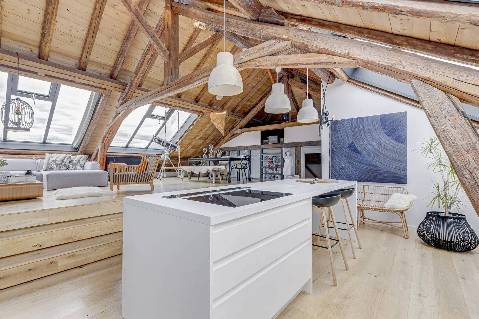 安纳西旧城区的独特复式公寓设计-10