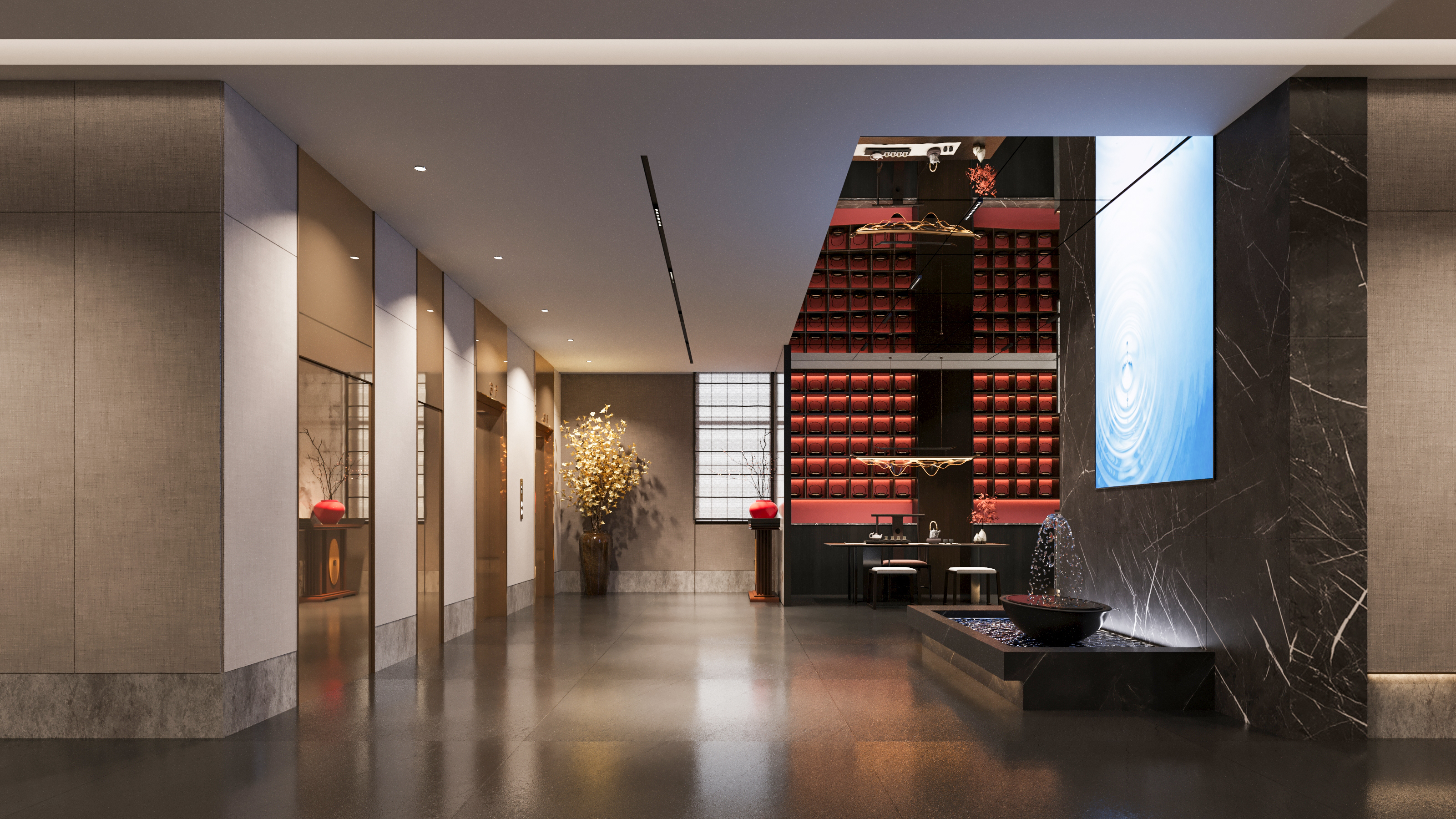 国风酒店餐饮空间设计+表现-2