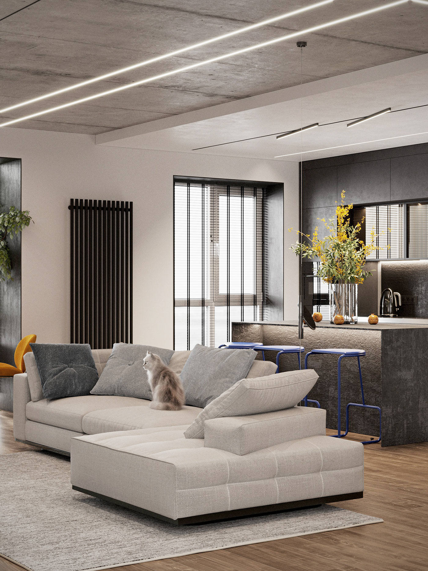 乌克兰 90㎡住宅空间设计-1