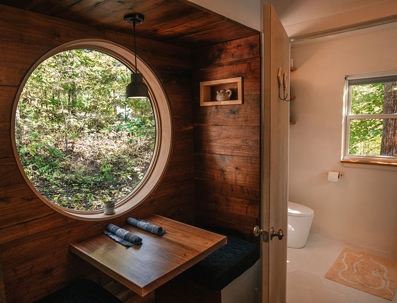 森林中的梦幻木屋，禅意与童趣并存-3