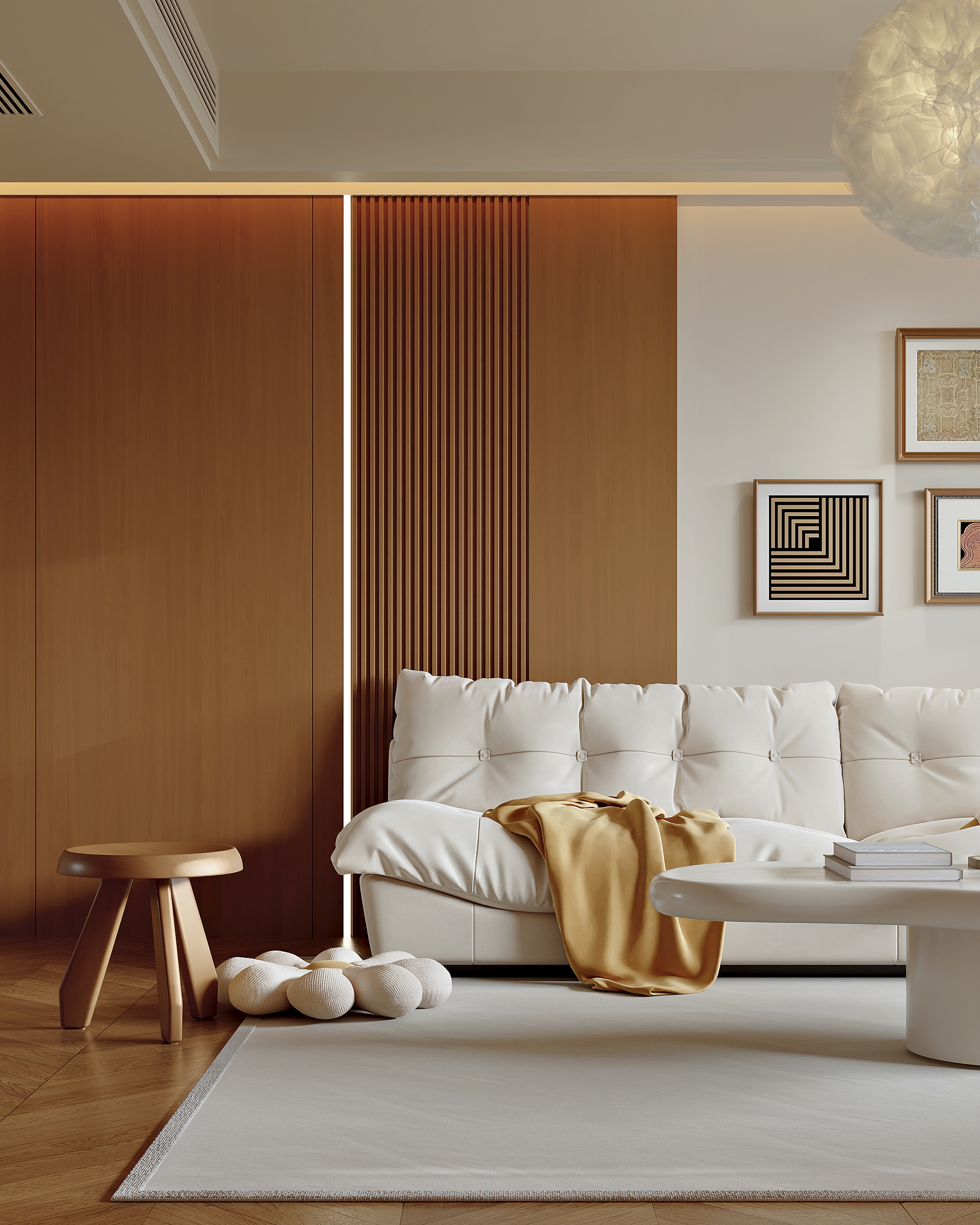 奶油风客餐厅效果图  corona 3dmax-6