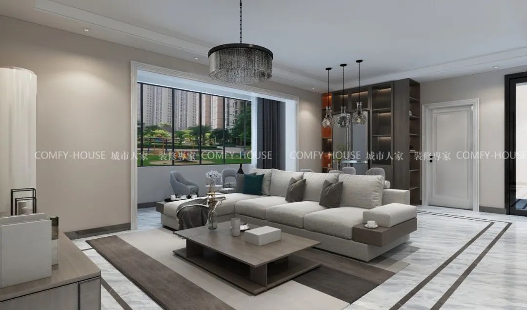 135㎡现代简约,轻松自在的艺术生活-8