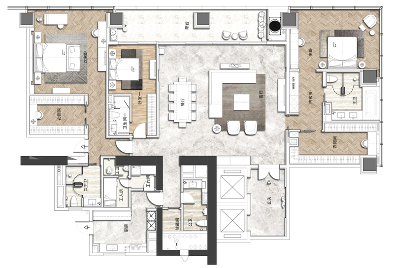 侨城一号豪宅软装设计 | 云端生活的艺术呈现-65
