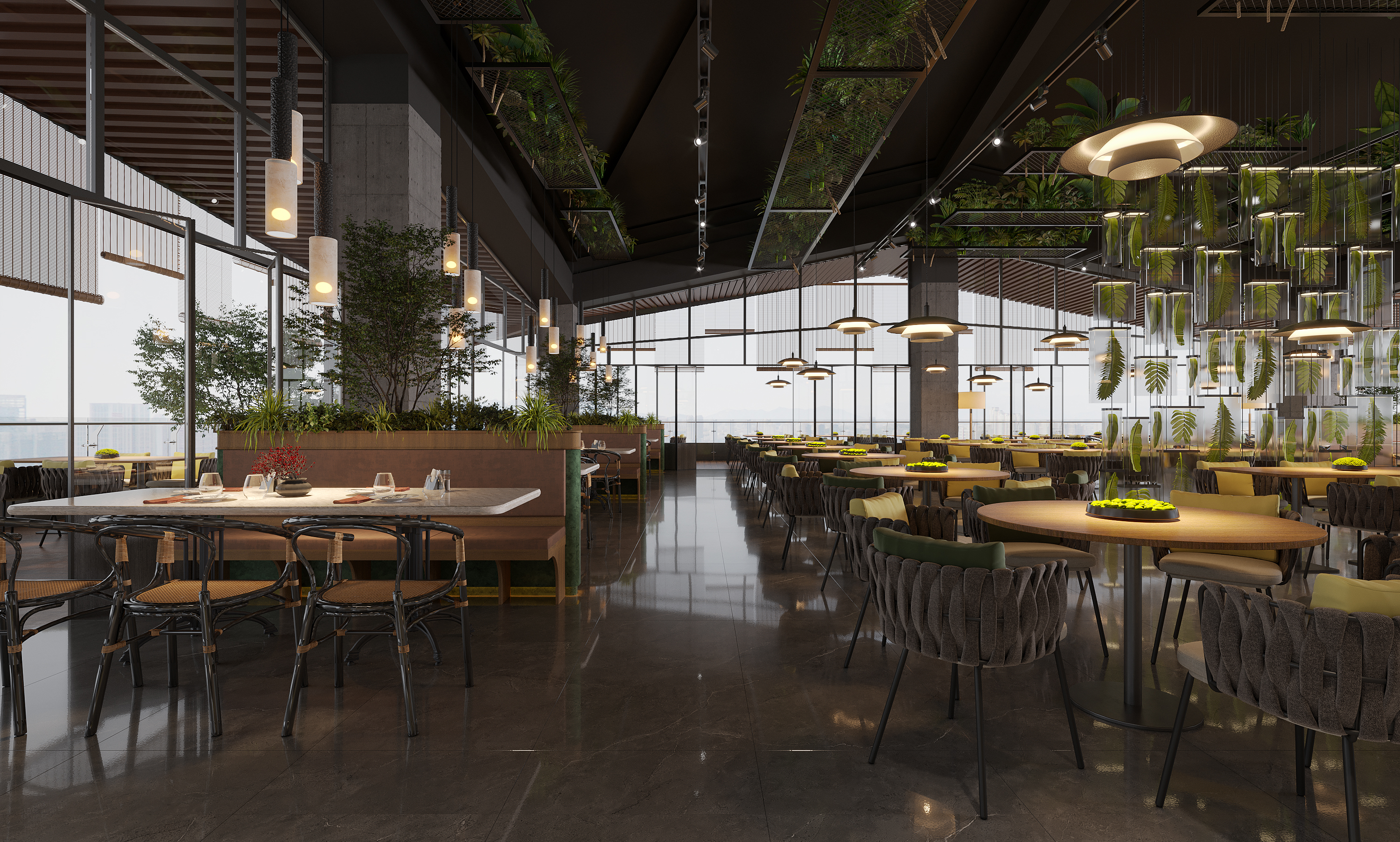 餐厅 （新中式跟工业风）混合-12