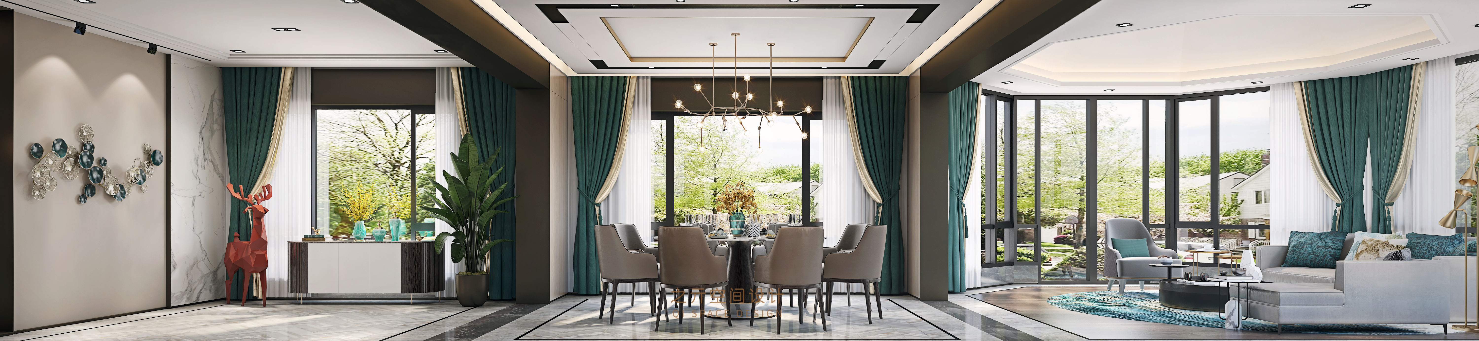 亓作 | 艺术质感 都市人的最爱 600㎡现代风格墅居                     -1