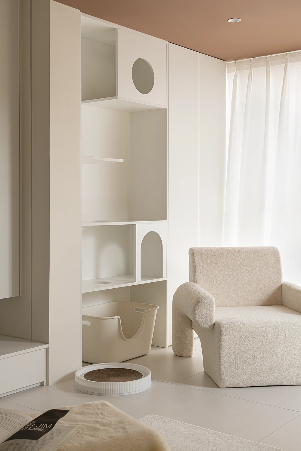 极简奶油风,多巴胺配色,治愈系的家丨無一內建筑设计,成都宏福樘设计-59