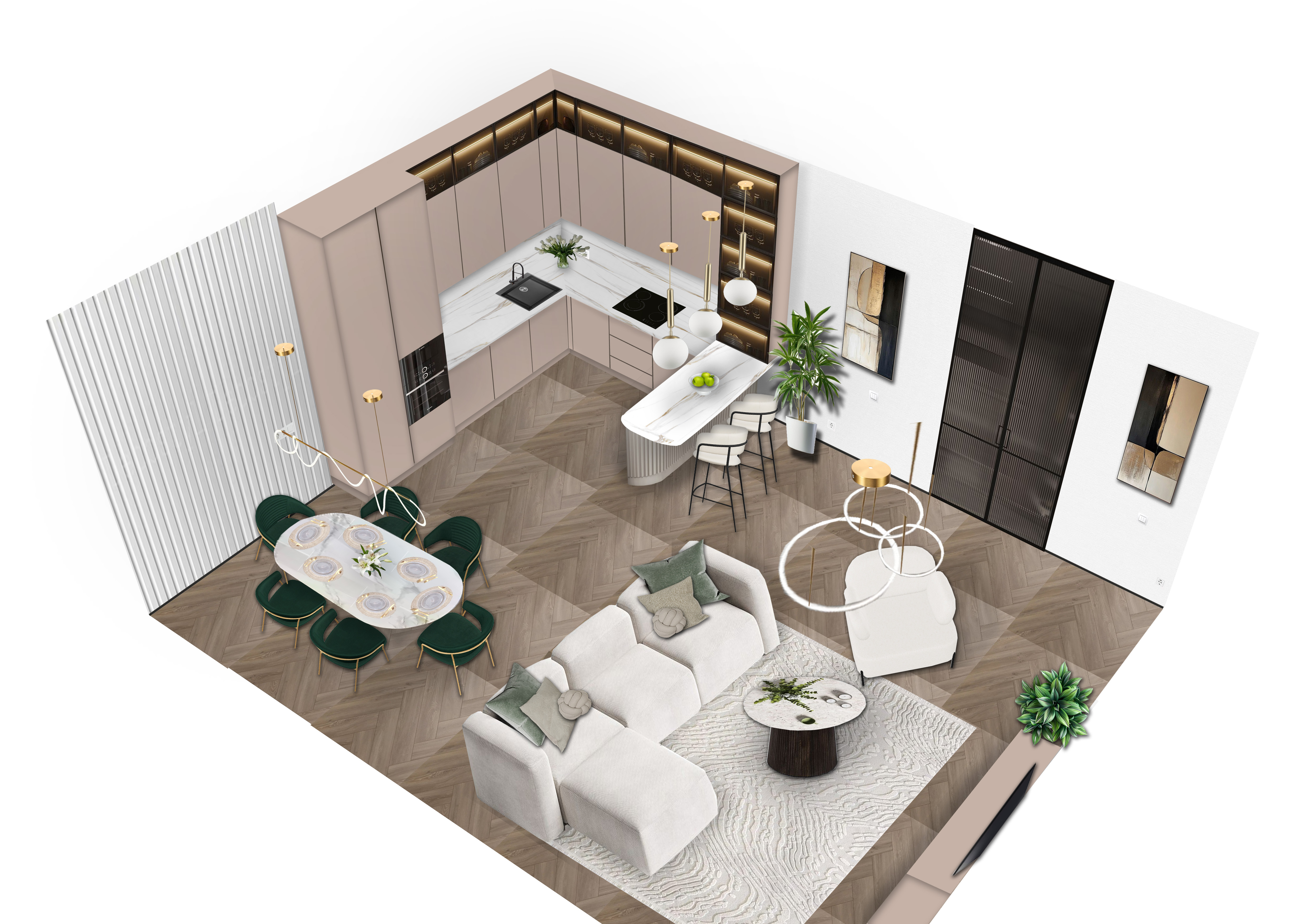 四居室公寓设计项目丨俄罗斯莫斯科丨EKATERINA OSEPCHUK-41