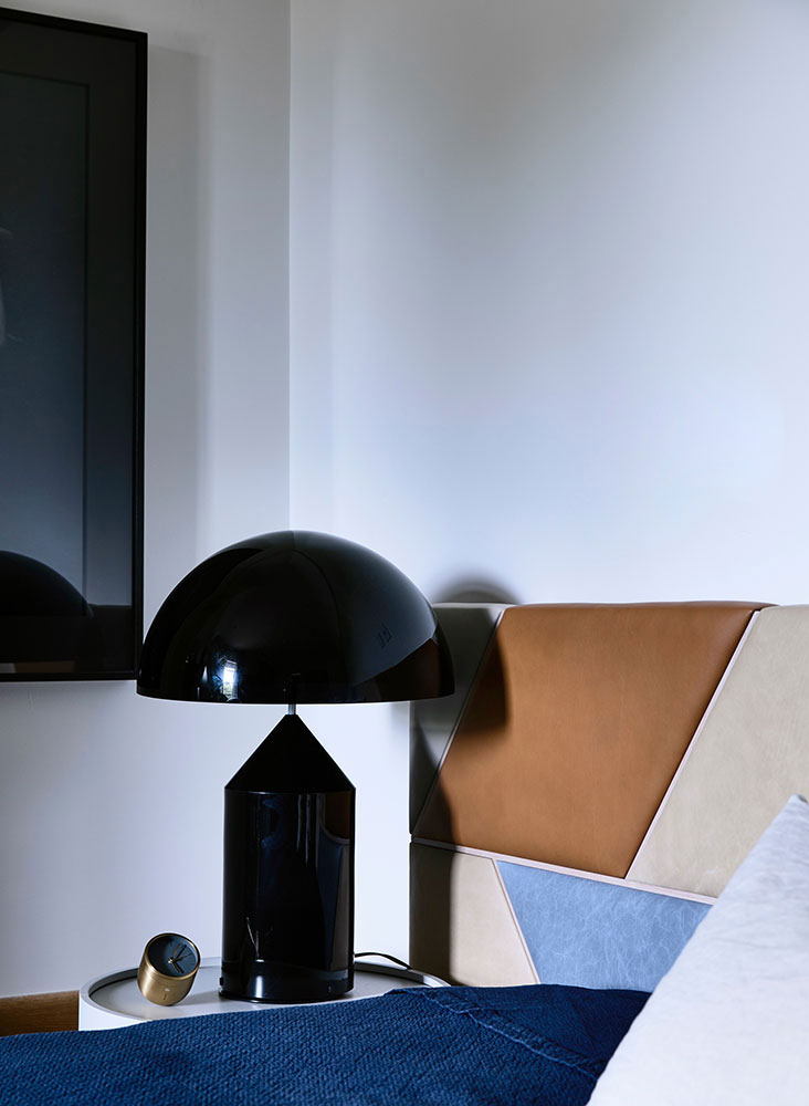 Patchwork Leather Bedhead - B.E Architecture-7