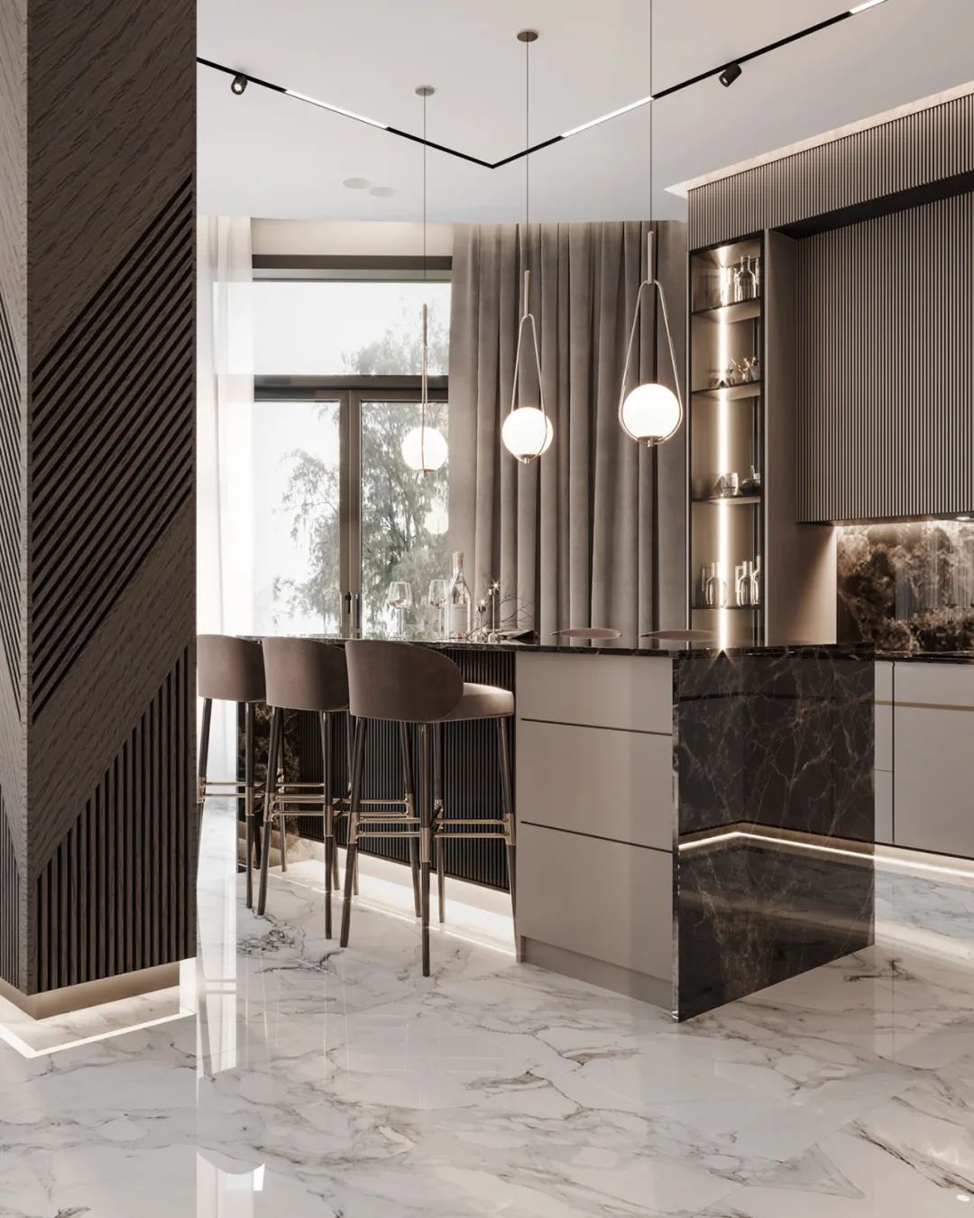 阿塞拜疆巴库现代轻奢公寓设计丨Aytan Guliyeva-9