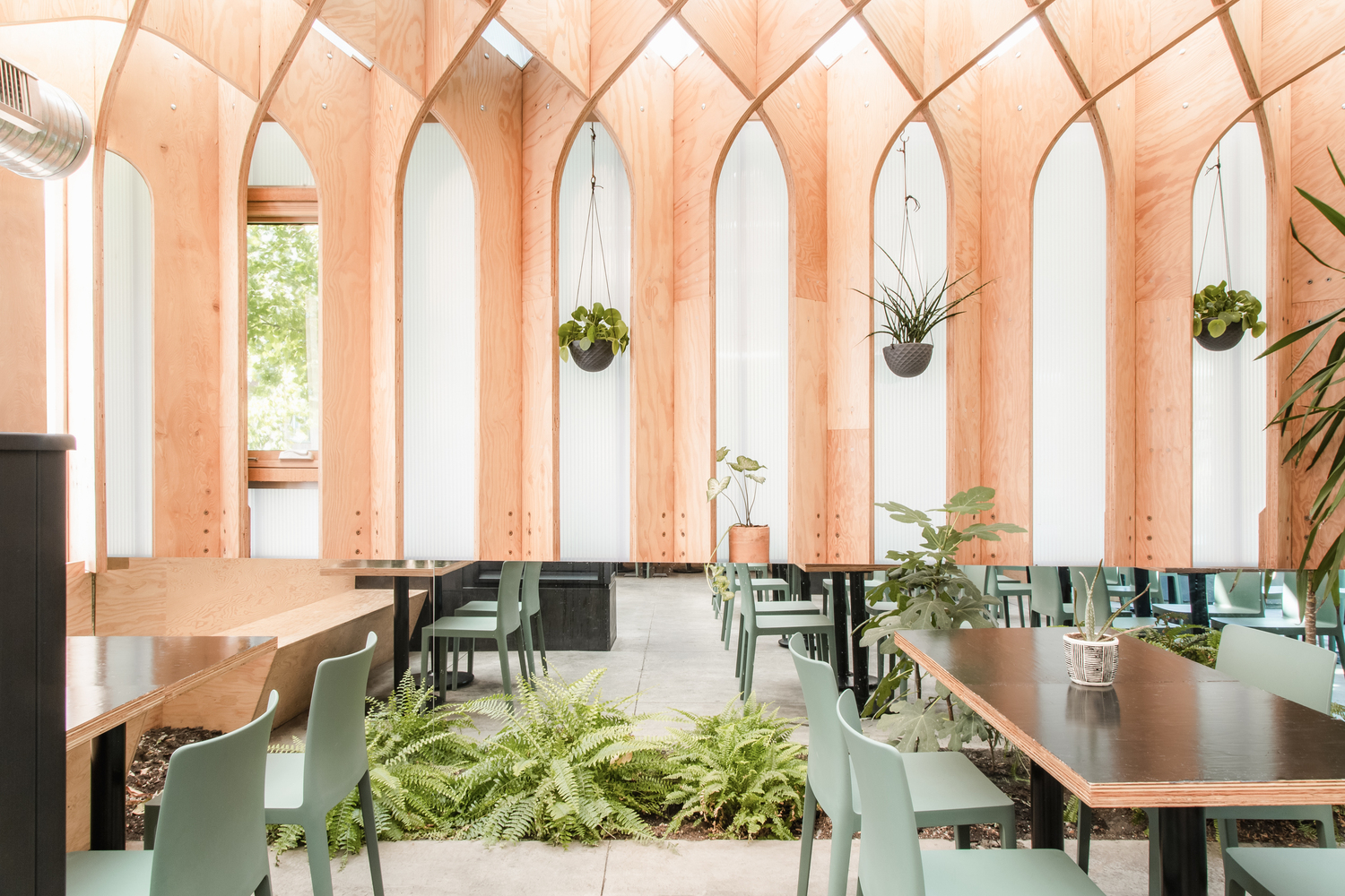 加拿大卡尔加里中央纪念公园木质曲线餐厅设计丨Studio North-41