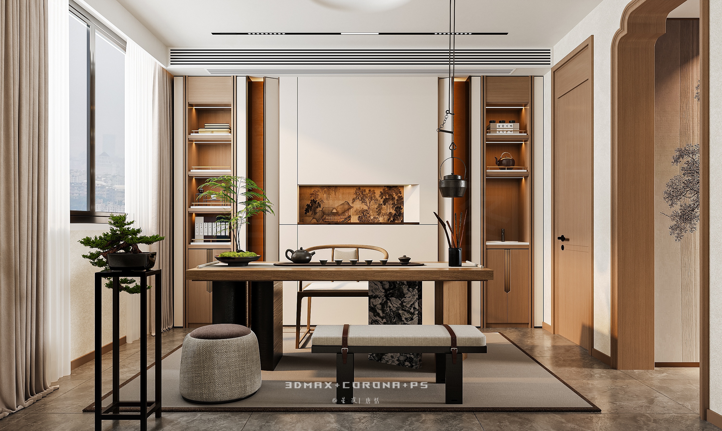 墨韵入墙,新骨承古 · 当代中式居-7