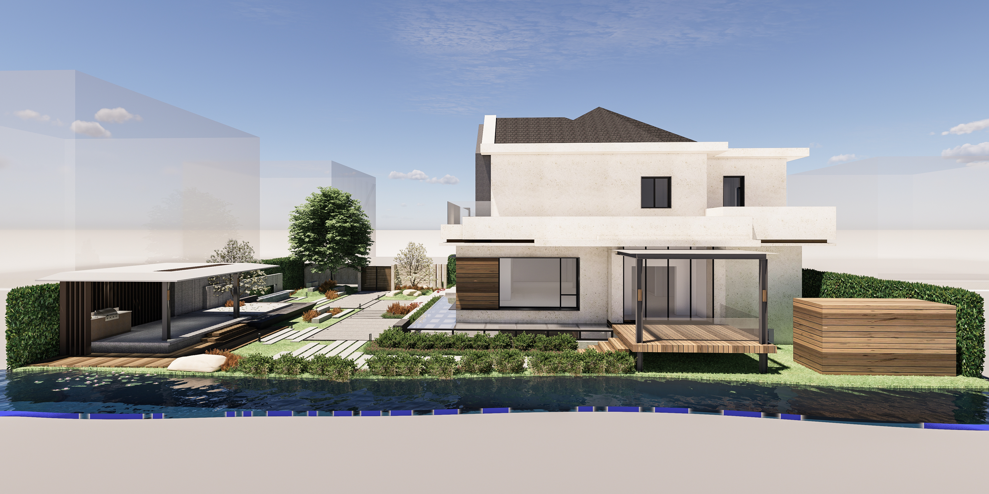 浅水湾建筑景观设计/ens渲染/2022建筑落地-1