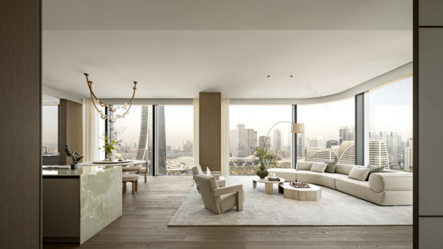 杭州海威·安铂中心「青玉」样板间丨中国杭州丨Amber 98,于舍 Yu Studio(于昭)-17