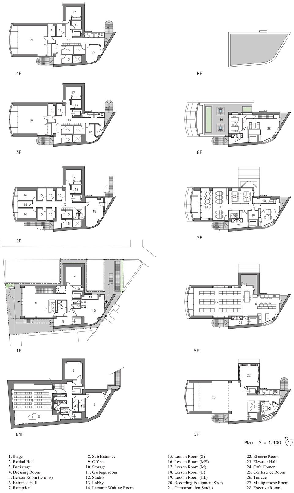 日本东京音乐公司大楼丨Aisaka Architects’ Atelier 团队-48