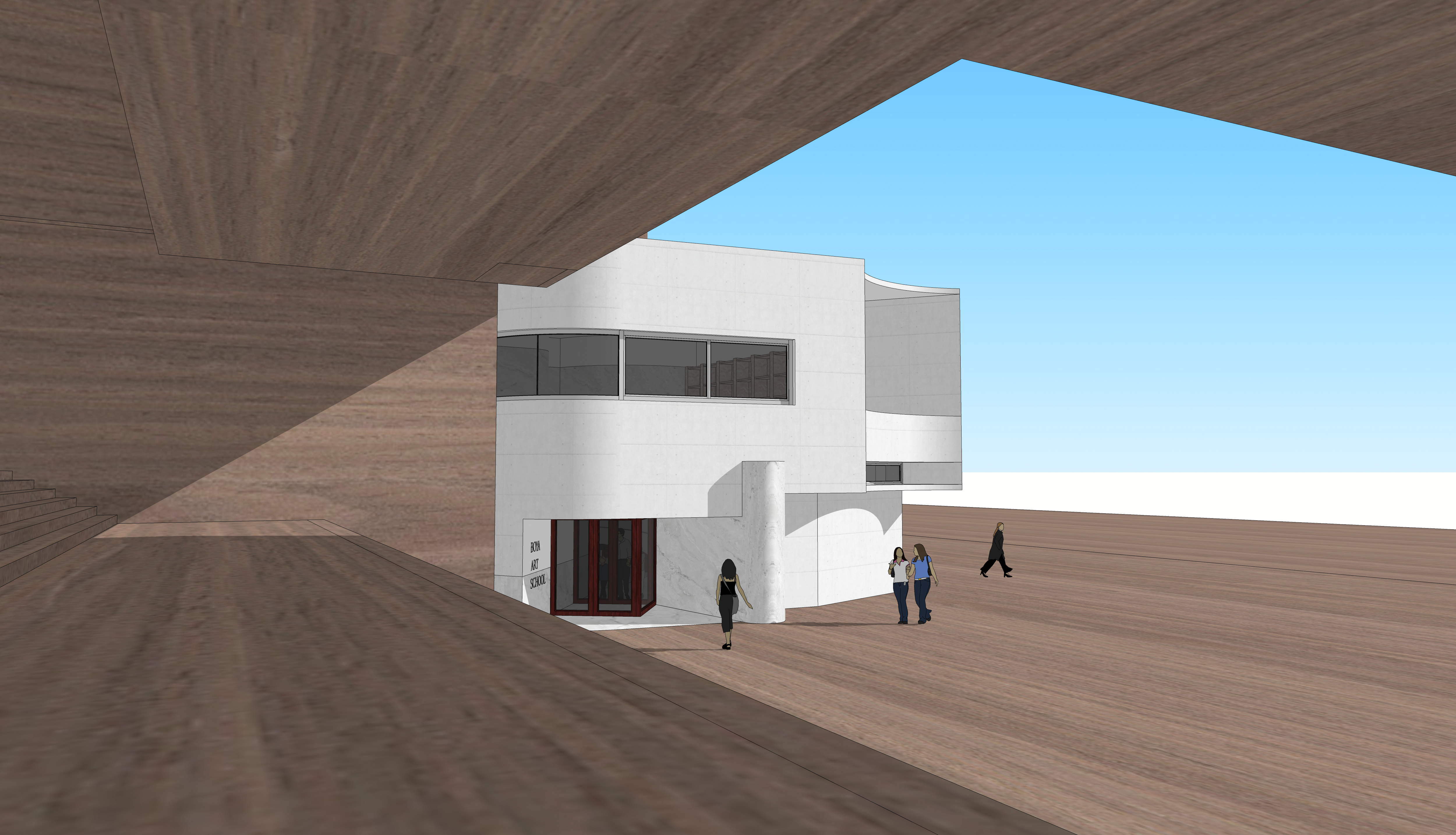 美术培训画室接待厅设计-8