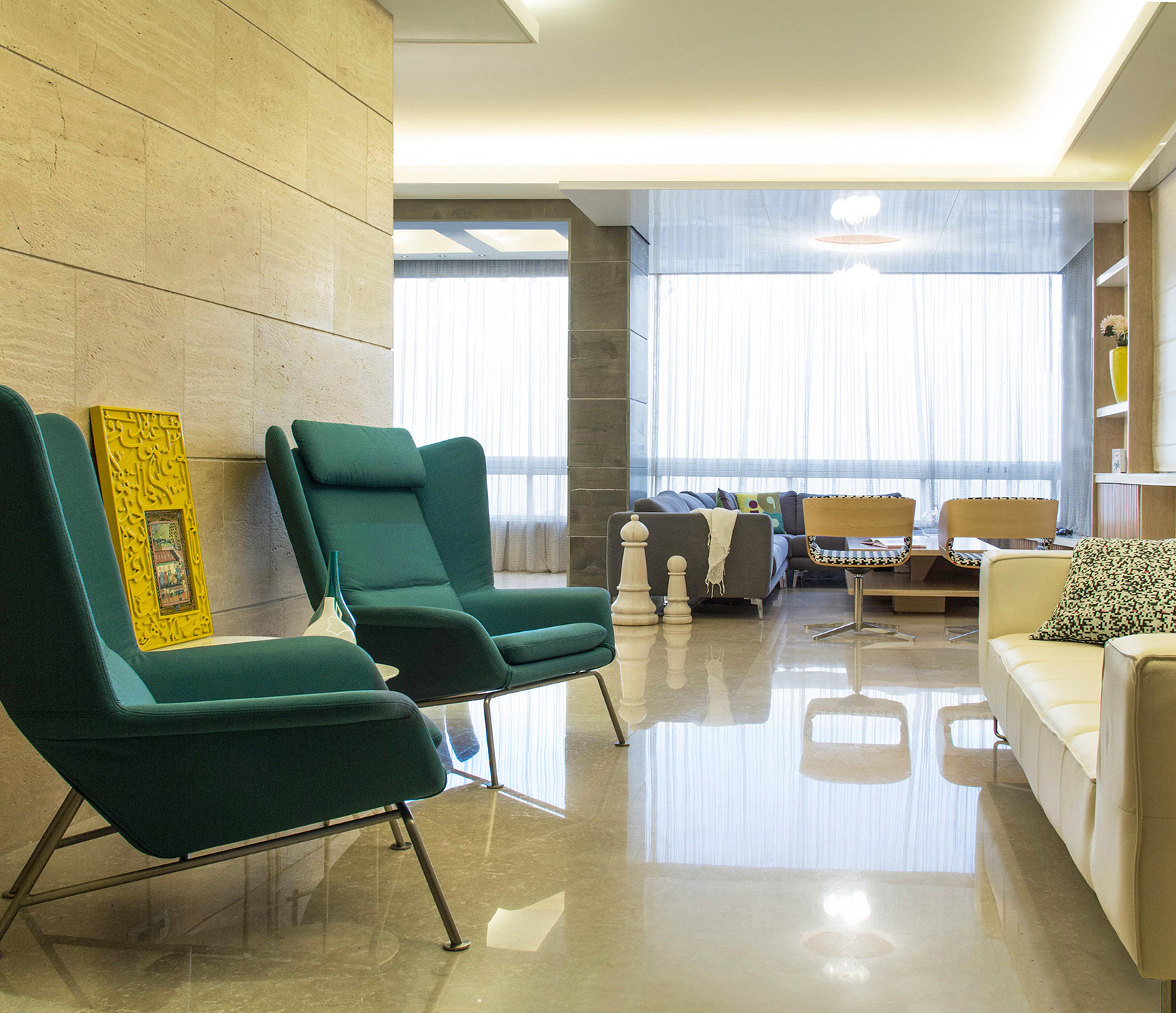 阳光地中海,温暖现代的乔尼耶公寓设计-2