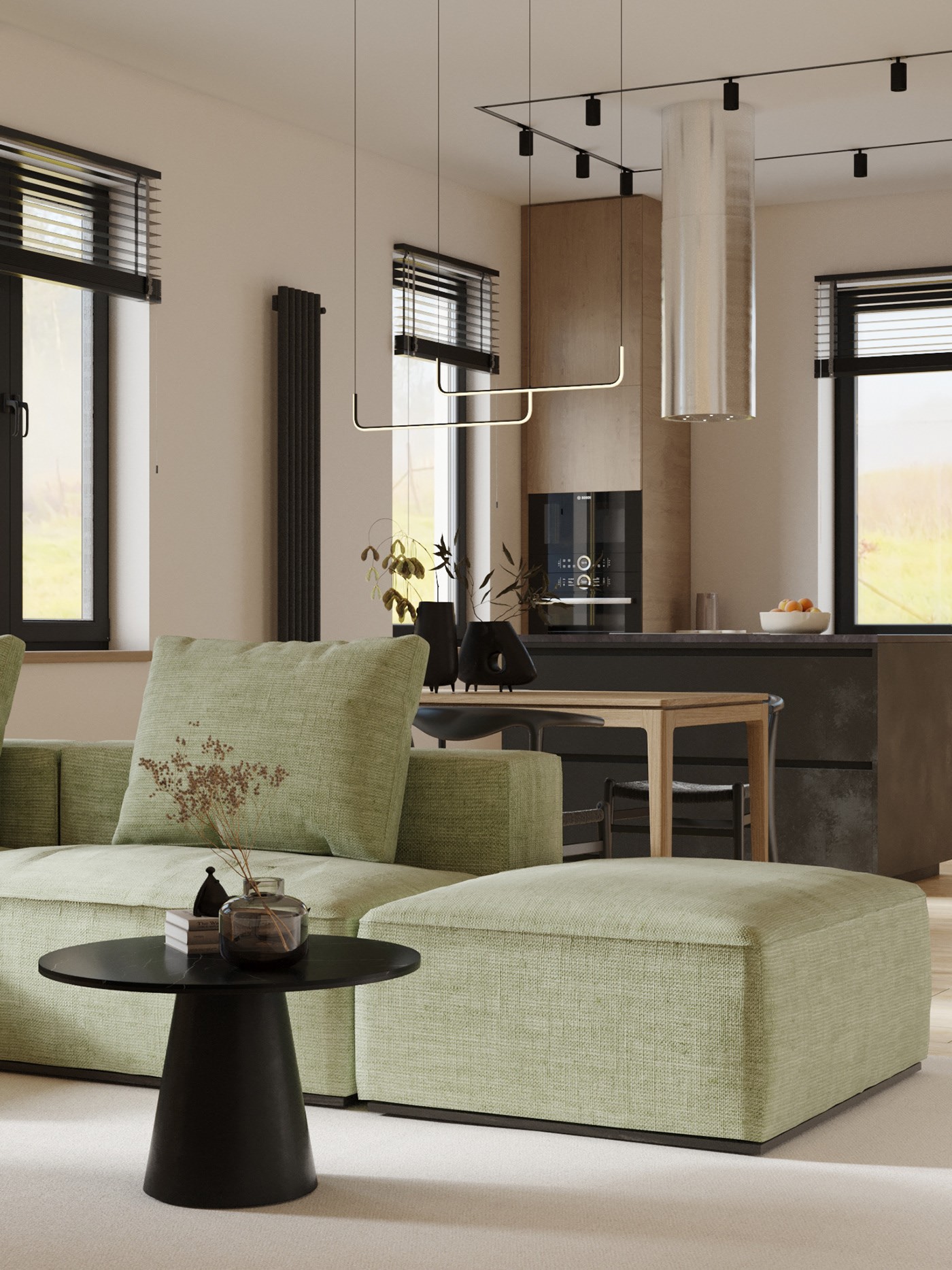 原木与绿色打造清新舒适居住空间-6