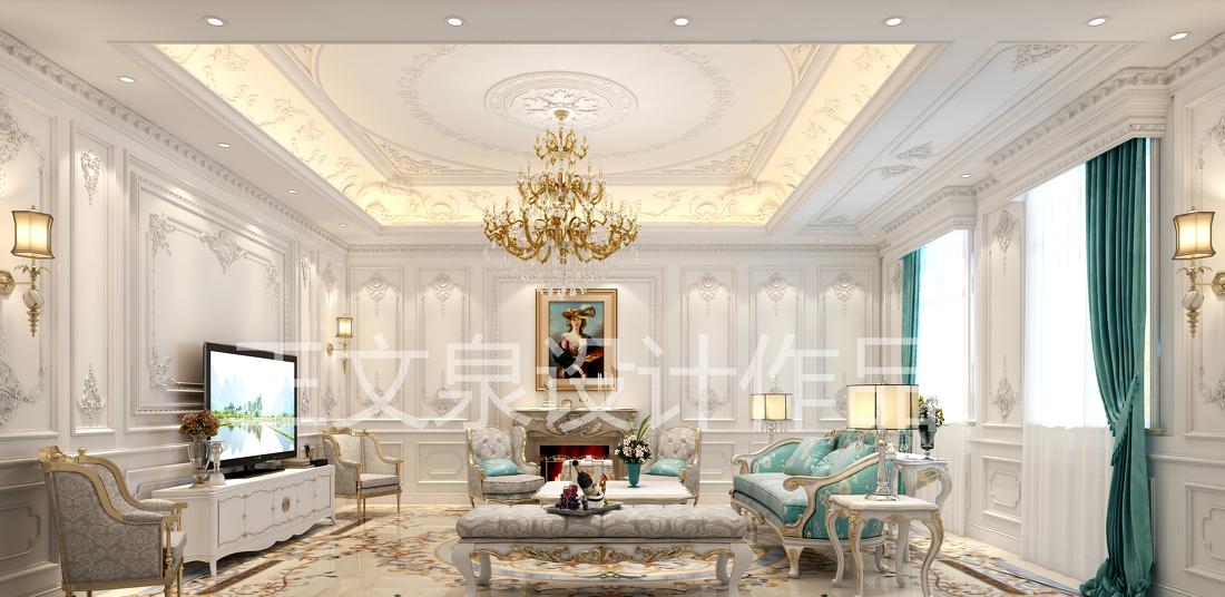 
法式欧式新中式别墅设计作品王文泉36 -1