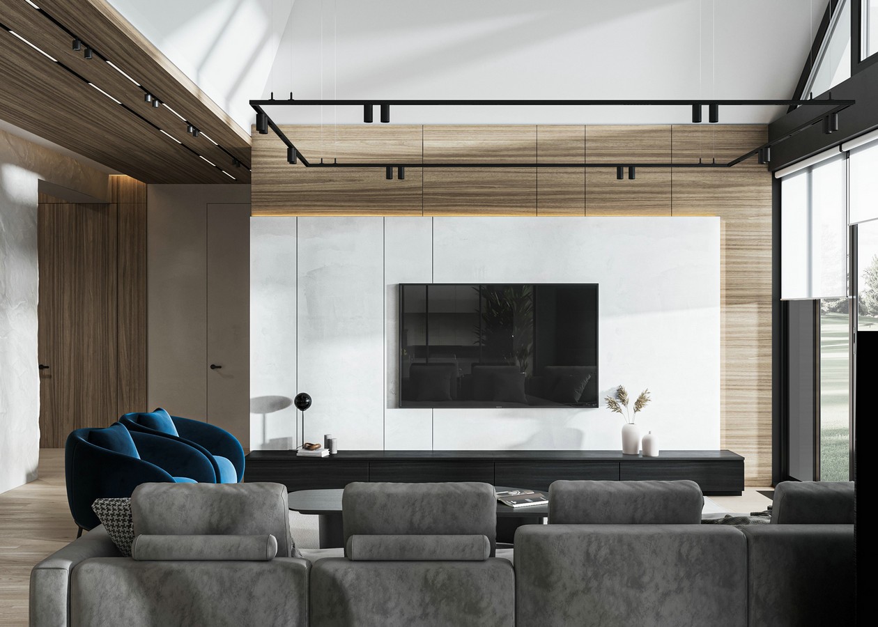 200㎡简约风公寓 优雅治愈的现代美学-3