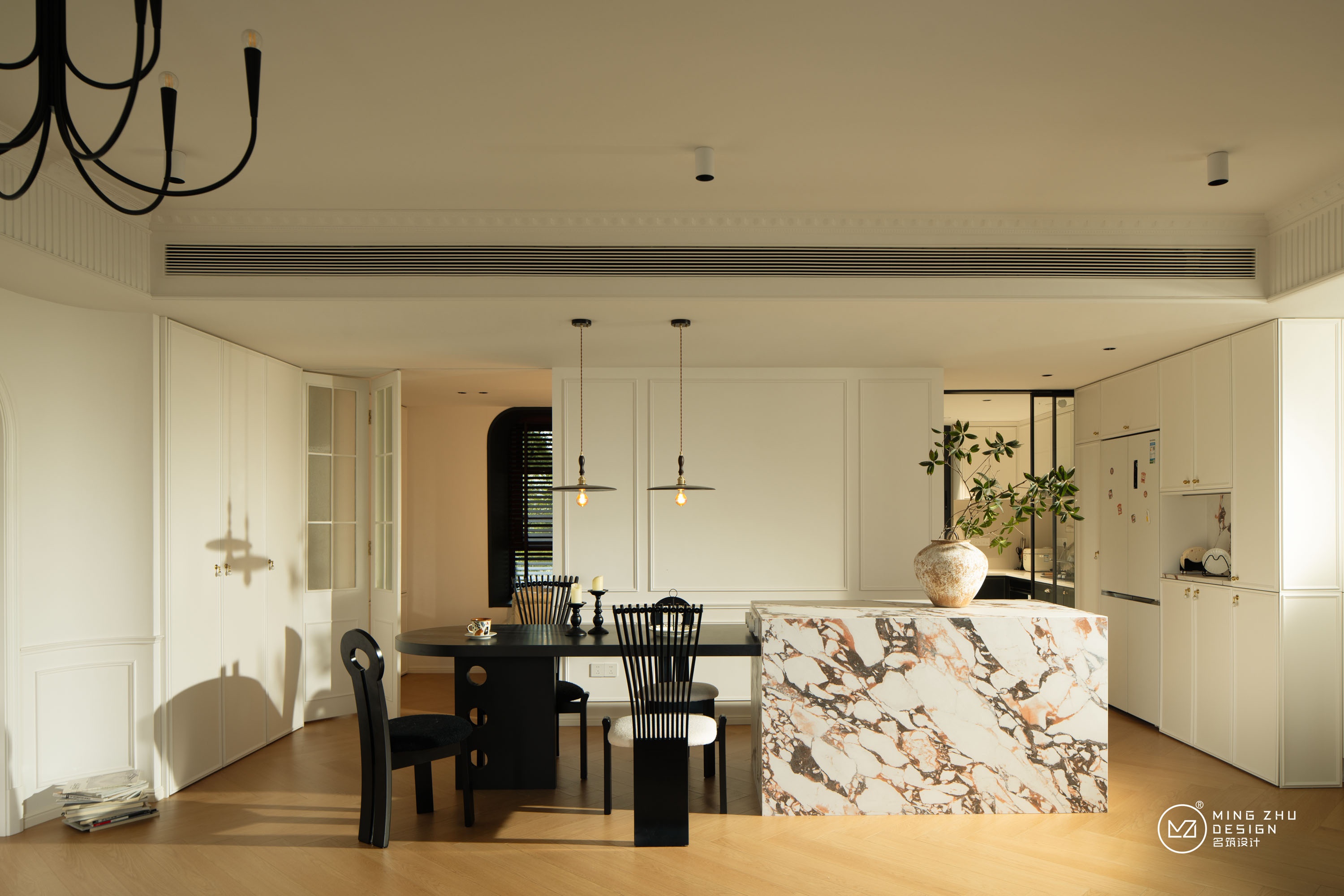 130㎡慵懒轻法式浪漫家丨中国自贡丨名筑设计-20