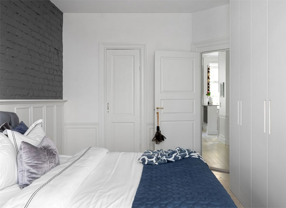 斯德哥尔摩白色砖墙公寓，混搭风格魅力十足-15