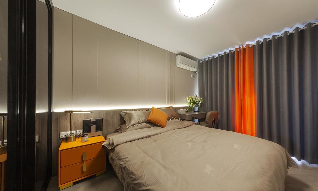 爱马仕橙碰撞 IT 精英,现代简约风平层设计-32