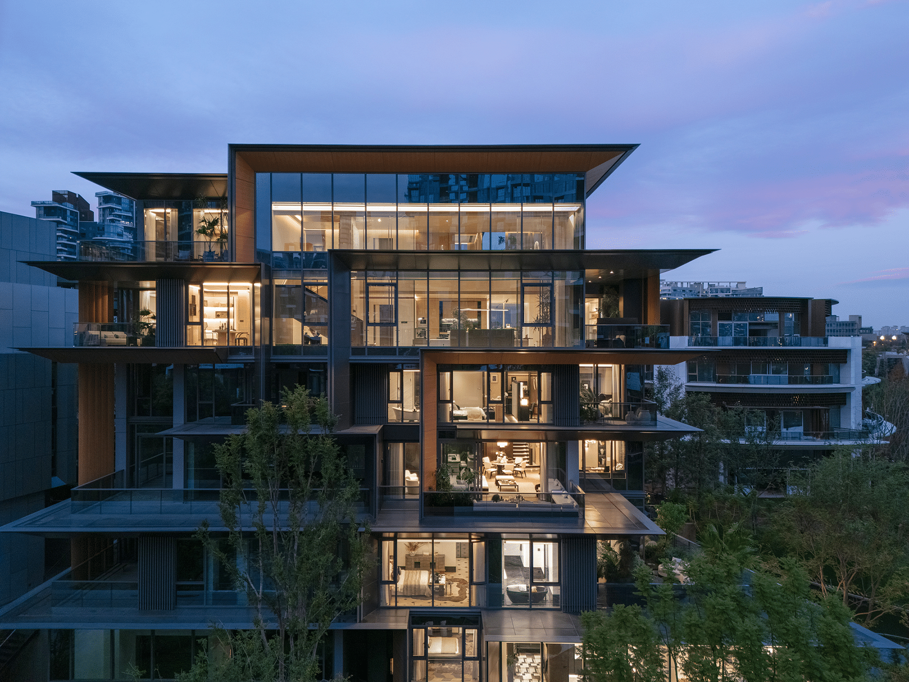 成都麓湖黑石岛垂直五联排别墅丨中国成都丨line+ studio-70