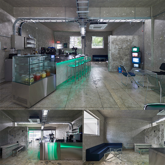 照明点亮的工业风咖啡厅设计-1