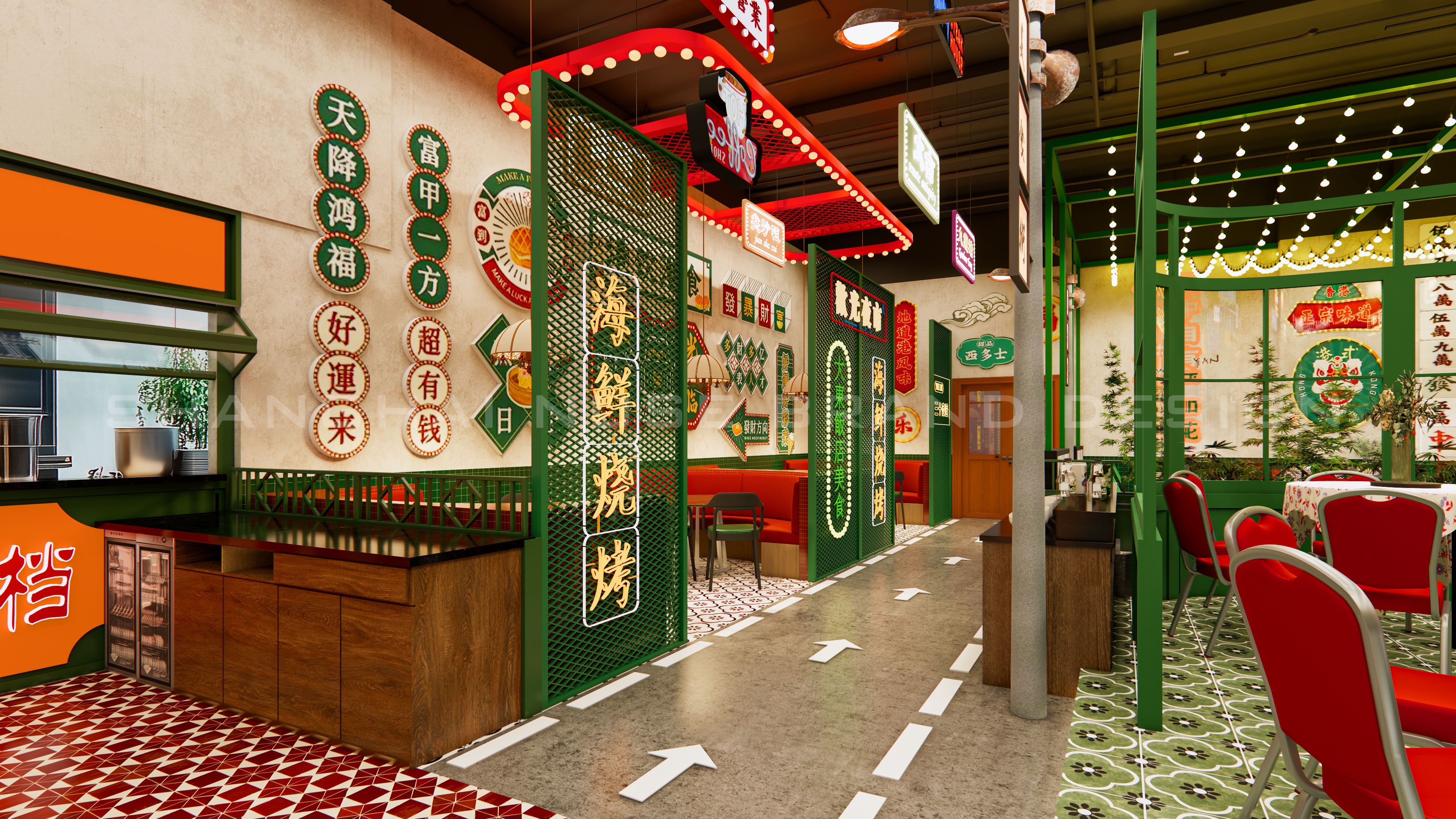 当大上海遇上香港旧时光:一间市井餐厅的复古文化狂欢丨木村空间设计有限公司-29