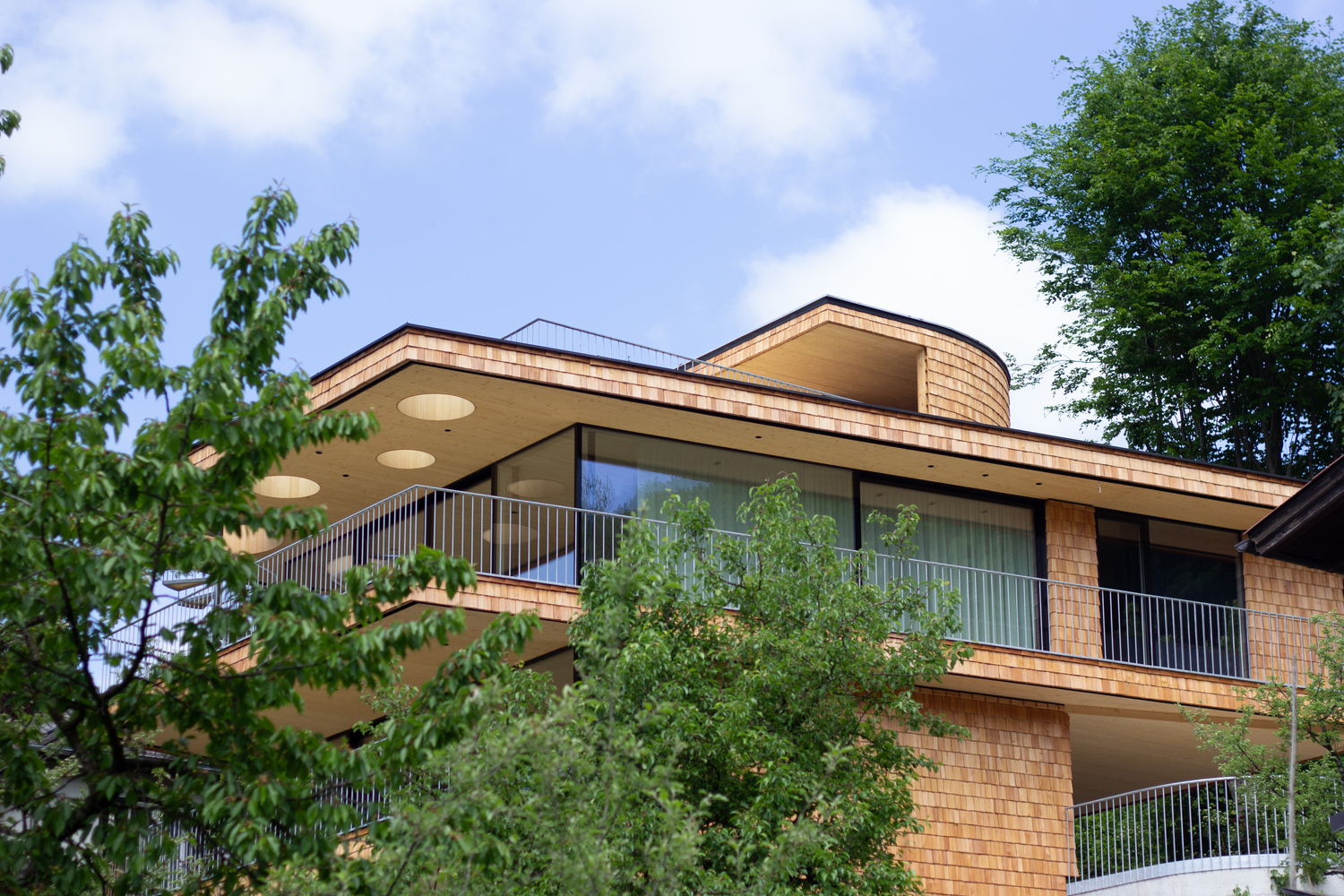 奥地利萨尔茨堡山上的现代木屋住宅设计丨lechner & lechner architects-12