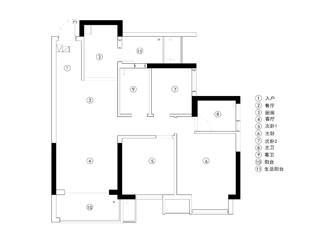 79m²现代简约三室两厅设计丨中国重庆丨V·Design丨维地营造工作室-8