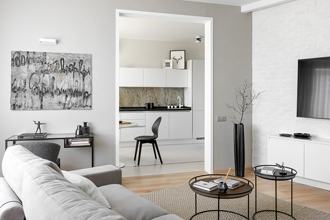 莫斯科北欧风公寓 | 极简白色小户型设计-21