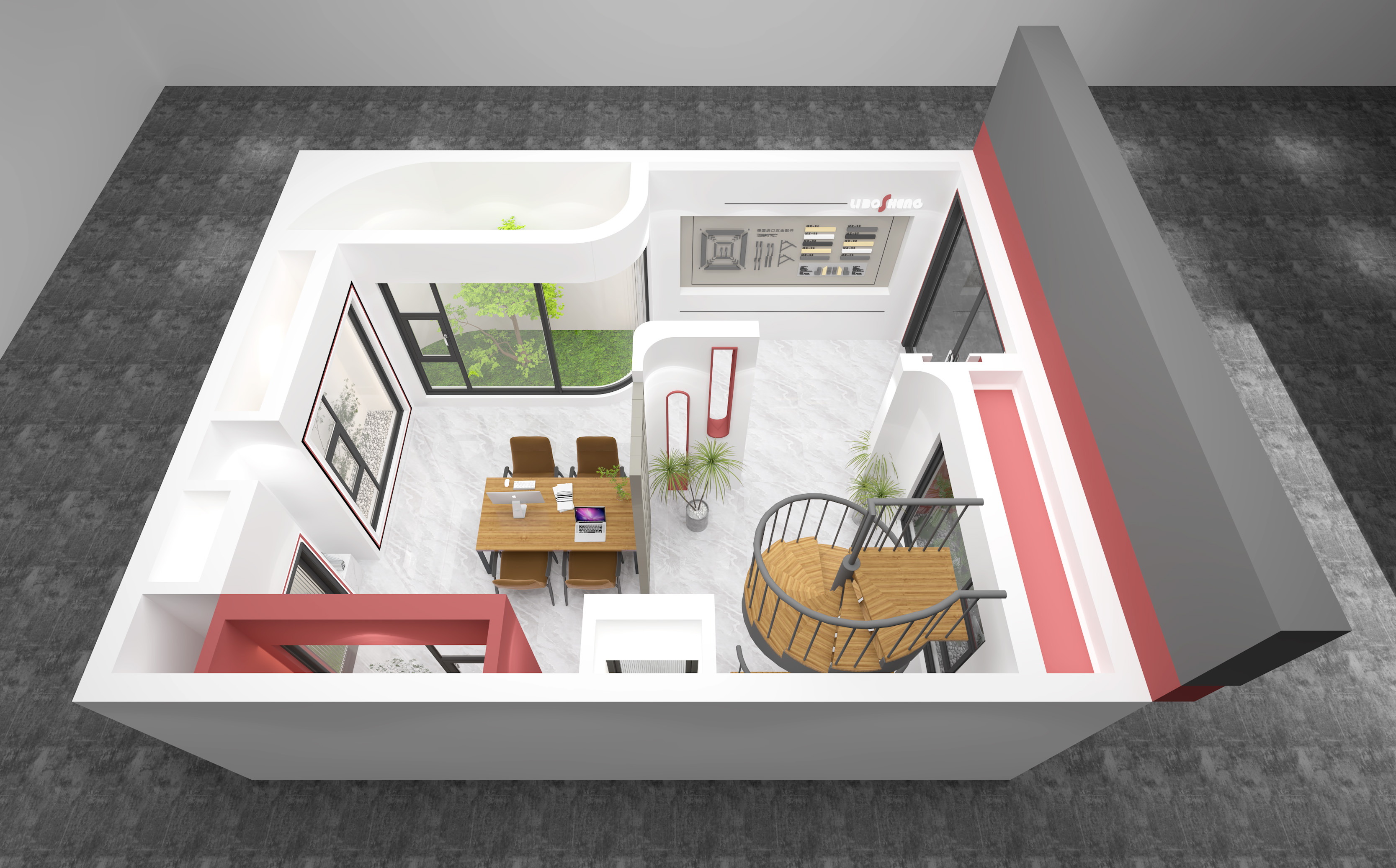 利柏圣门窗展厅效果图-0